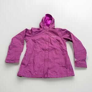 Columbia Womens Purple Pink Omni-Tech Waterproof Hooded Full Zip Jacket Size S